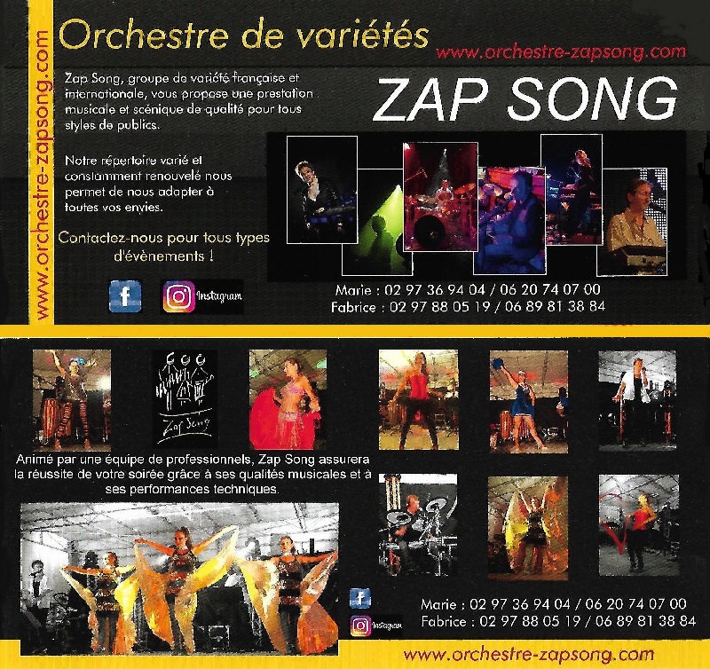 Zap Song : Groupe Variété Bretagne - Morbihan (56)