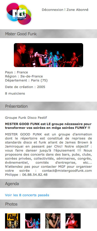 Version mobile du site Info-Groupe.com