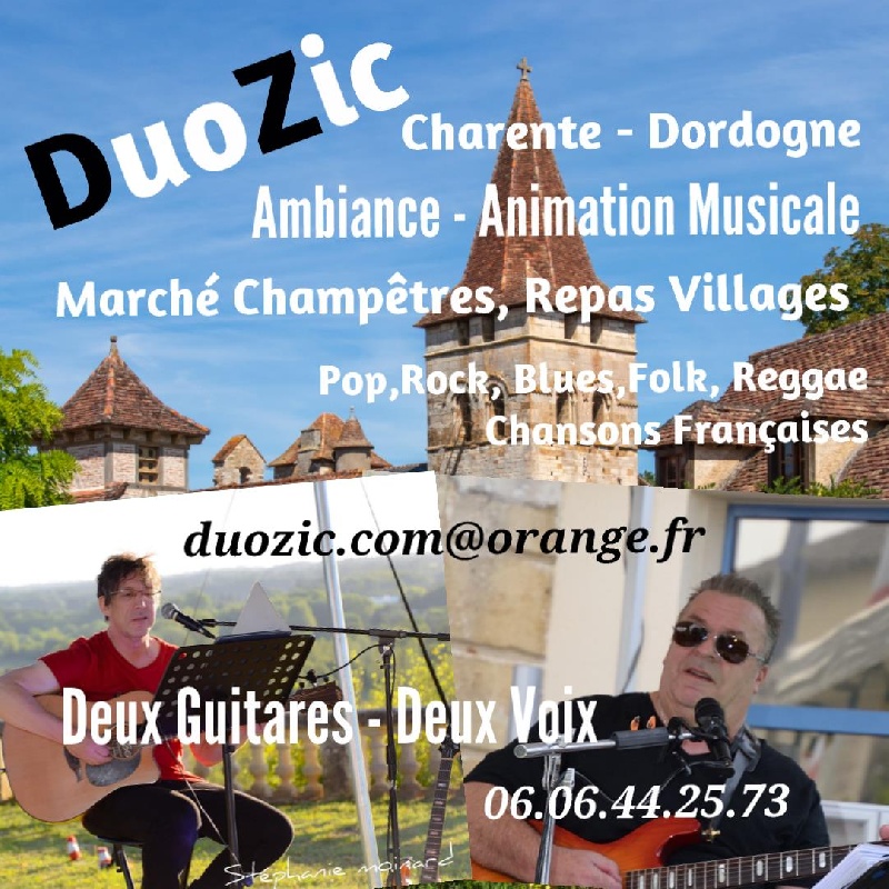 Duozic : Duo Pop-rock Blues Chanson française  Guitaristes - Chanteurs Aquitaine - Dordogne (24)