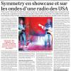 Symmetry : Article La Depeche 8 décembre 2022