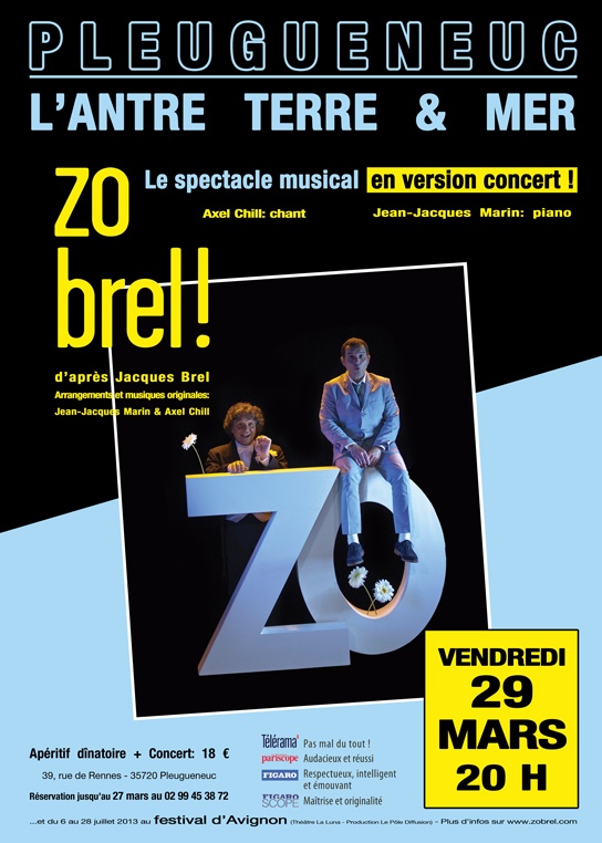 Photo concert Zo Brel version concert Pleugueneuc Axel Chill