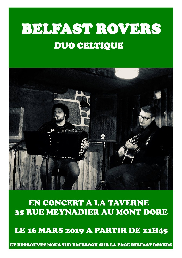 Photo concert Concert à La Taverne Le Mont-Dore Belfast Rovers