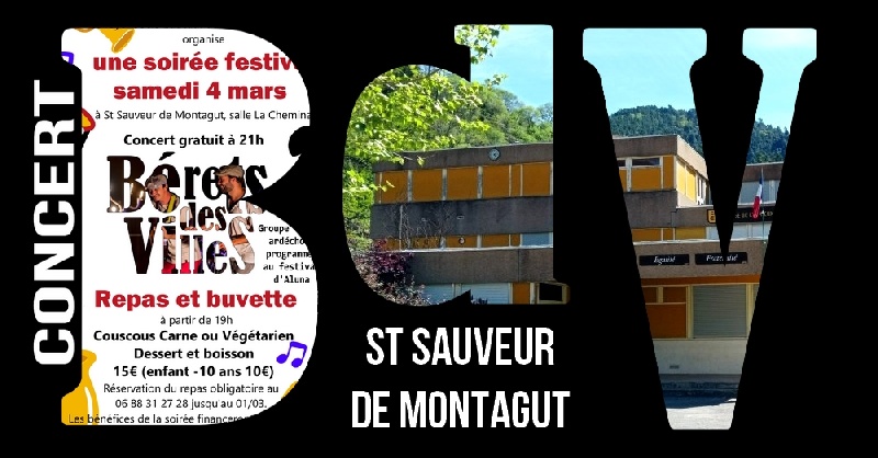 Photo concert Bérets des Villes à St Sau Saint-Sauveur-de-Montagut Bérets des Villes