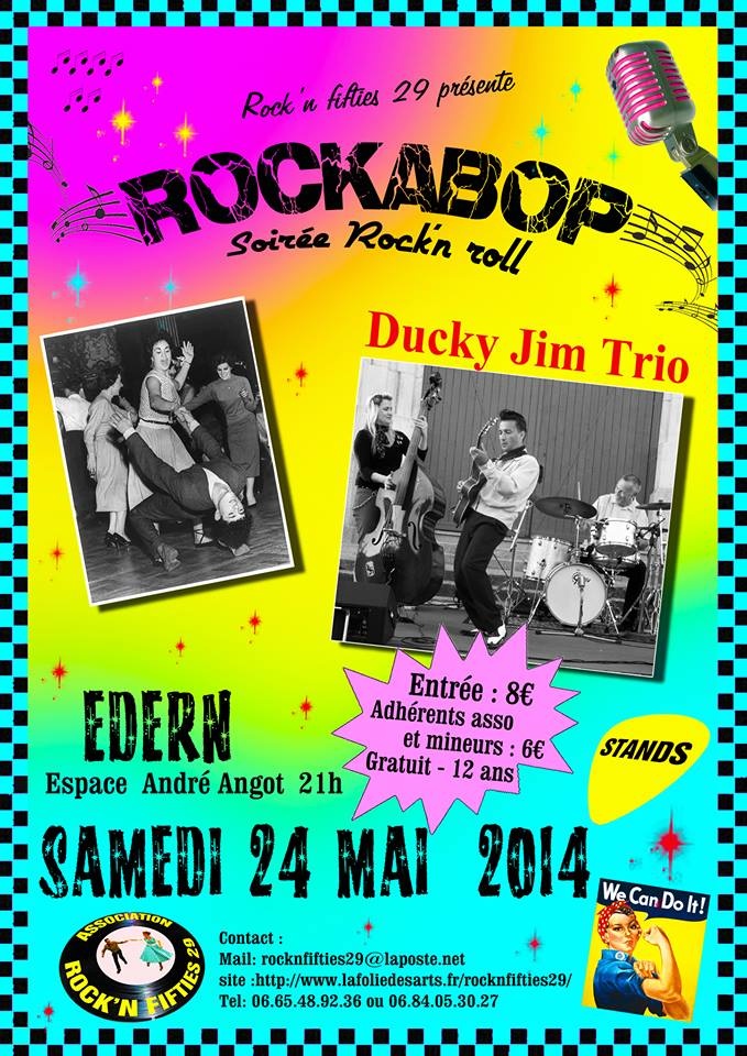 Photo concert Première Rockabop ídern Ducky Jim Trio