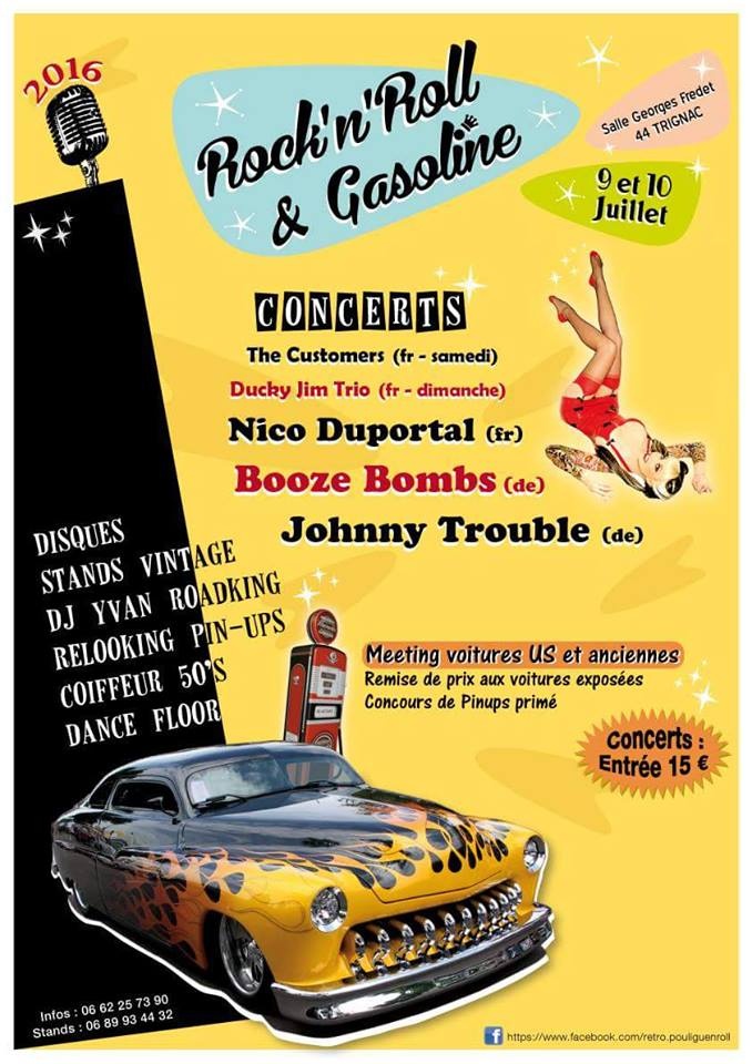 Photo concert Rock'n' roll & Gasoline Trignac Ducky Jim Trio