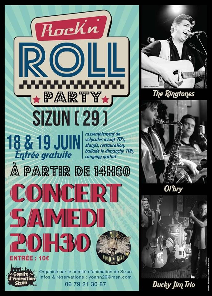 Photo concert Rock'n roll Party -2- Sizun Sizun Ducky Jim Trio