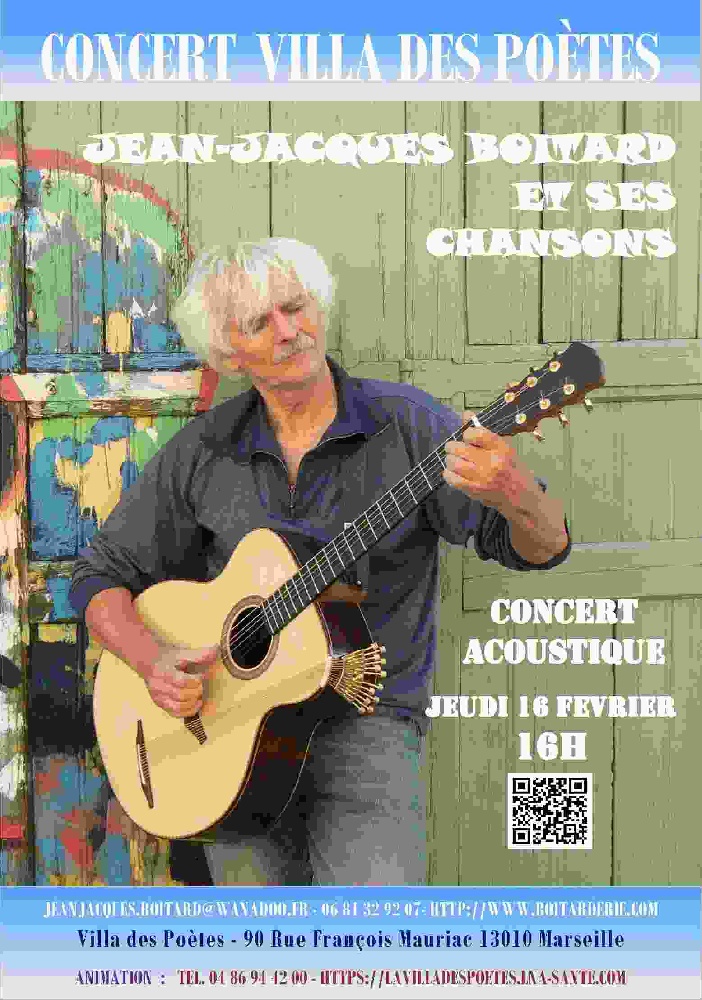 Photo concert Le bonheur en partage à la villa des Poètes Marseille Jean-Jacques Boitard