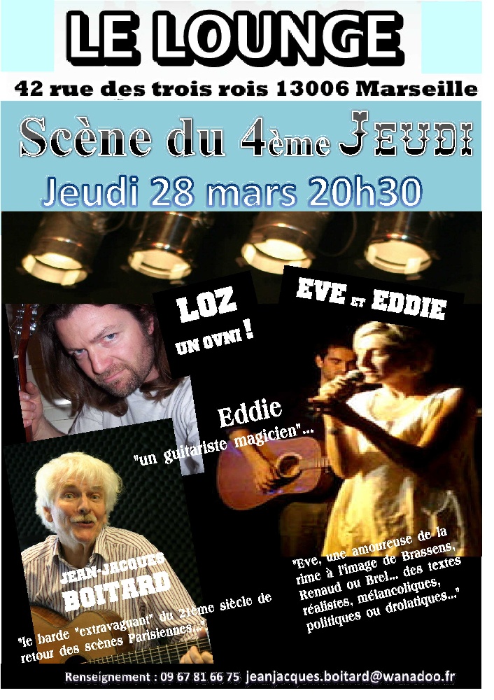 Photo concert Scéne Chanson Française de création Marseille Jean-Jacques Boitard