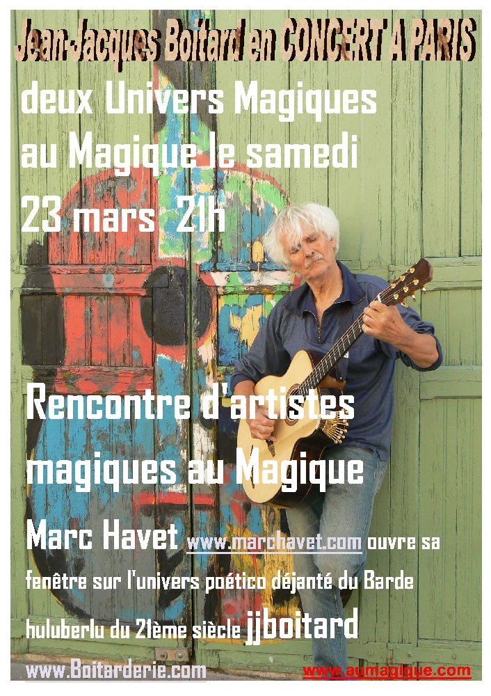 Photo concert Deux univers en folie au Magique Paris Jean-Jacques Boitard