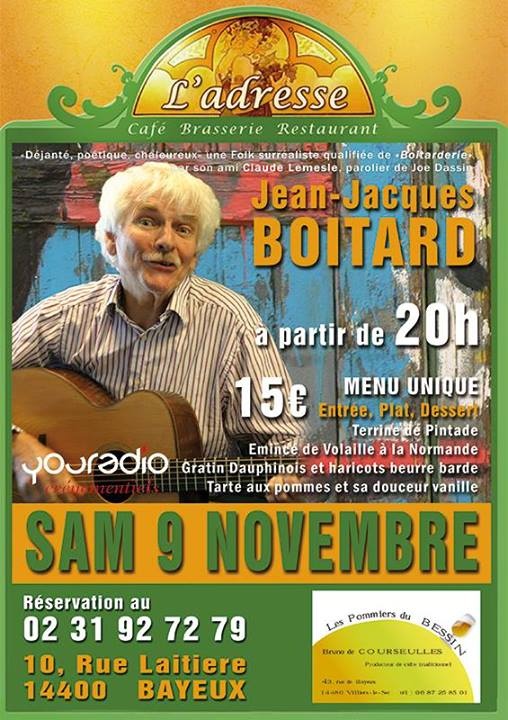 Photo concert Jean-Jacques Boitard en concert Bayeux Jean-Jacques Boitard