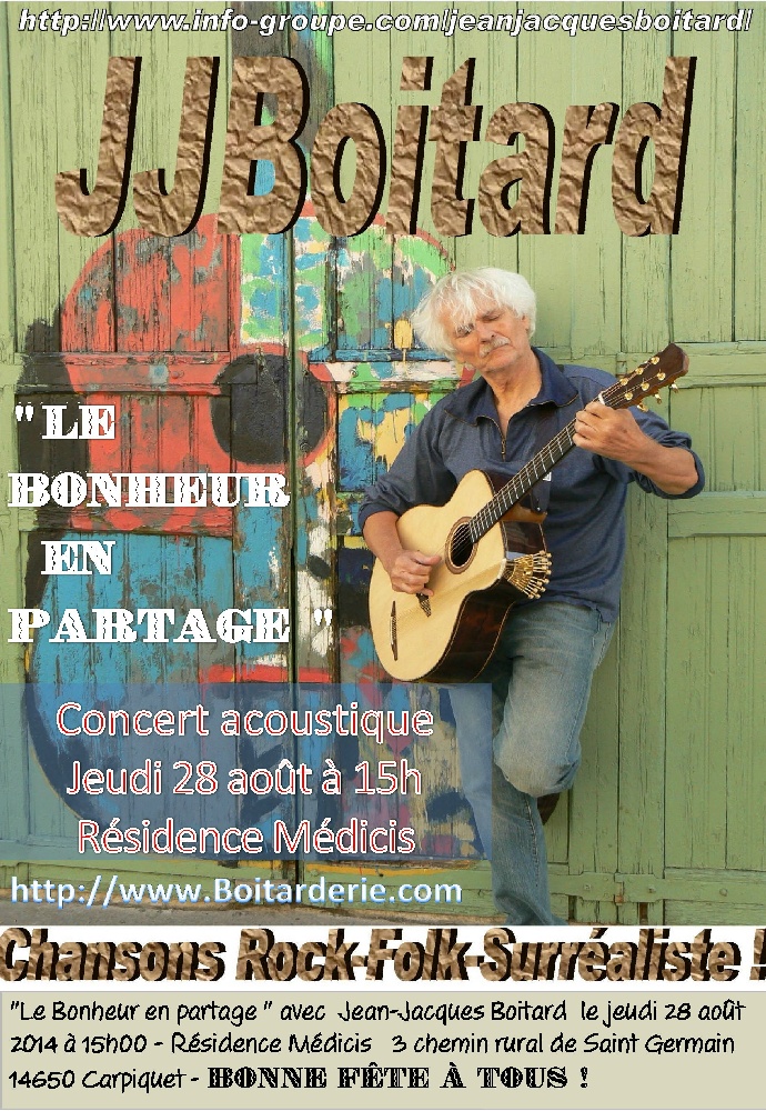 Photo concert Jean-Jacques Boitard  Le bonheur en partage ! Carpiquet Jean-Jacques Boitard