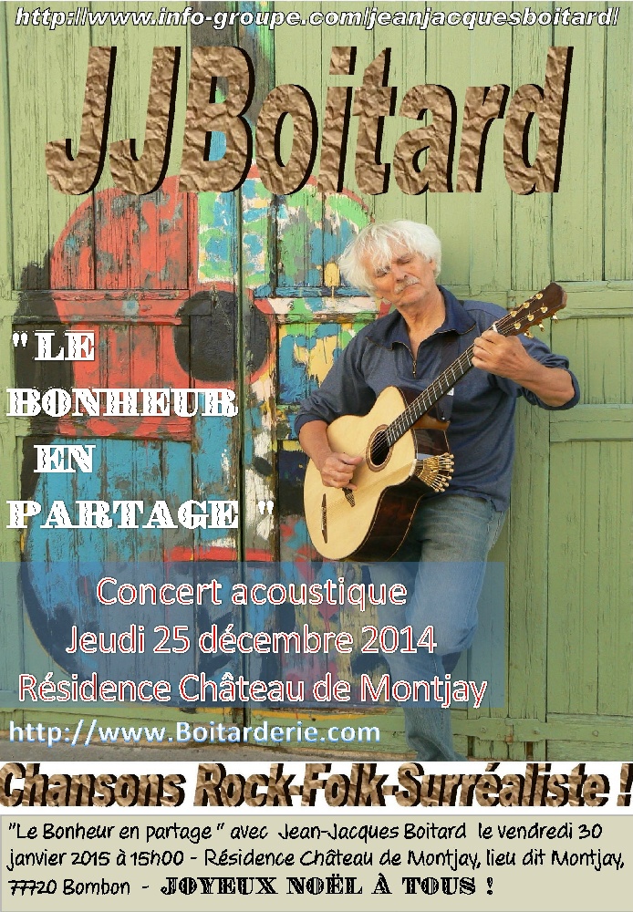 Photo concert Jean-Jacques Boitard Le bonheur en partage ! Bombon Jean-Jacques Boitard