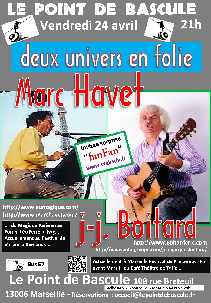 Photo concert Marc Havet et Jean-jacques Boitard au Point de Bascule Marseille Jean-Jacques Boitard