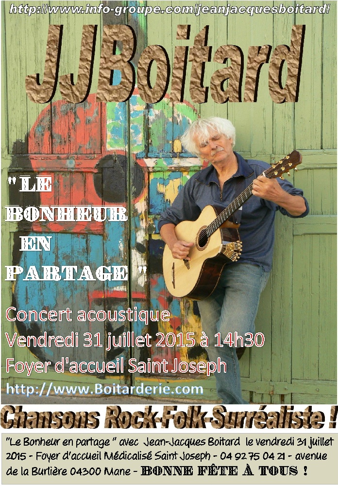 Photo concert Le bonheur en partage Mane Jean-Jacques Boitard