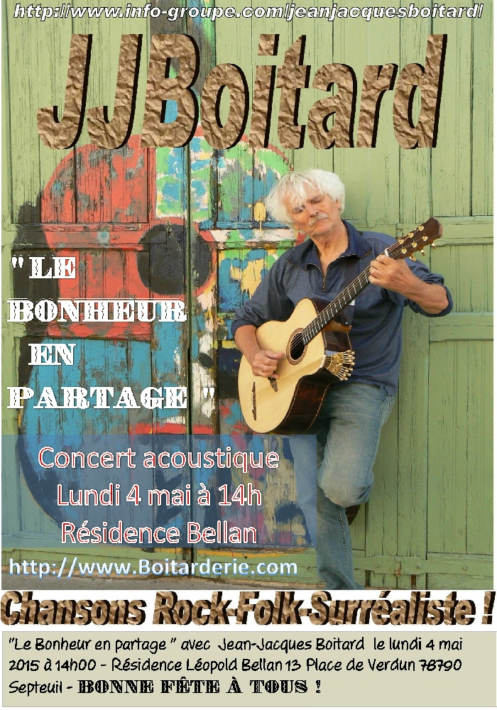 Photo concert Jean-Jacques Boitard Le bonheur en Partage Septeuil Jean-Jacques Boitard