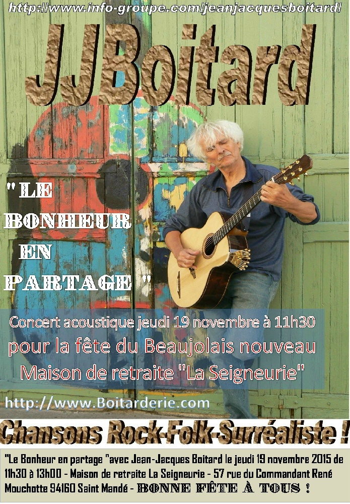 Photo concert Fête du Beaujolais Nouveau ! Saint-Mandé Jean-Jacques Boitard