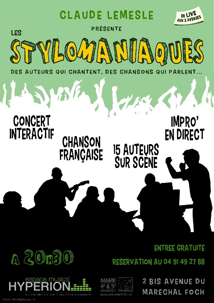 Photo concert Les Stylomaniaques à  Hyperion Marseille Jean-Jacques Boitard