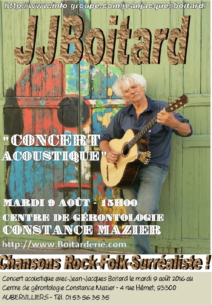 Photo concert Concert acoustique au Centre Constance Mazier Aubervilliers Jean-Jacques Boitard
