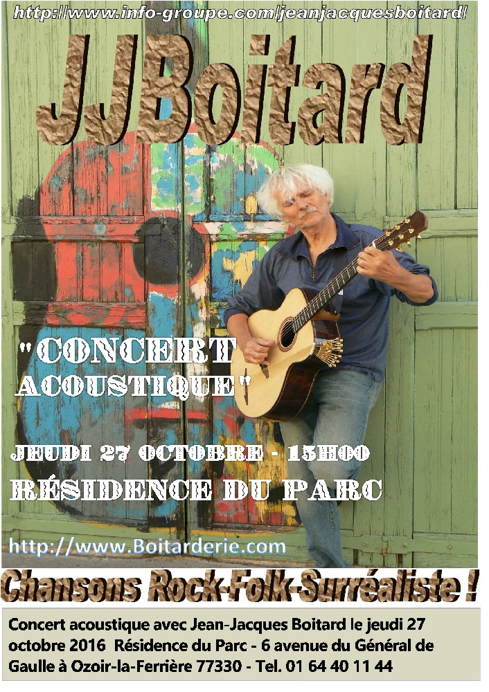 Photo concert Concert acoustique Résidence du Parc Ozoir-la-Ferrière Jean-Jacques Boitard