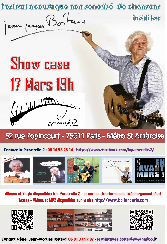 Photo concert Showcase a la Passerelle.2 Paris Jean-Jacques Boitard
