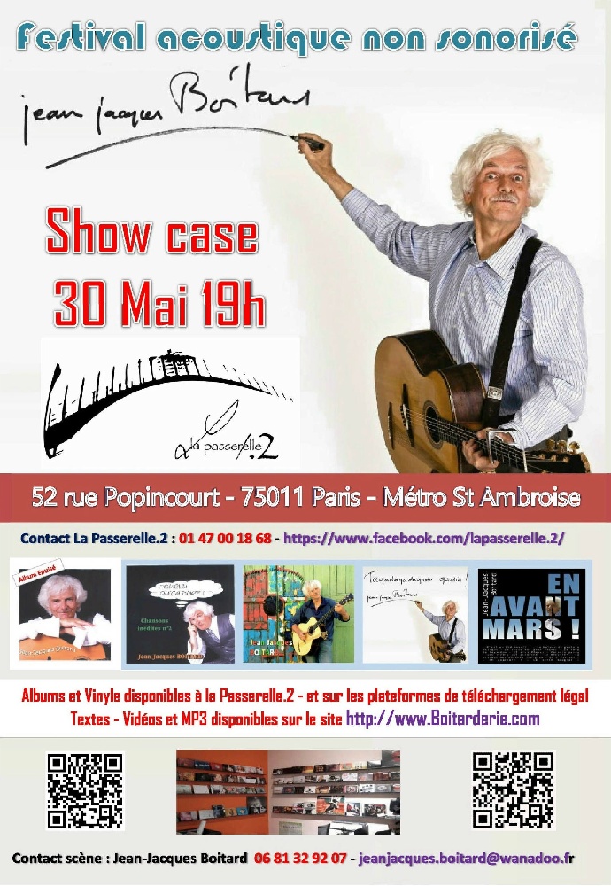 Photo concert Show Case à  la Passerelle.2 Paris Jean-Jacques Boitard