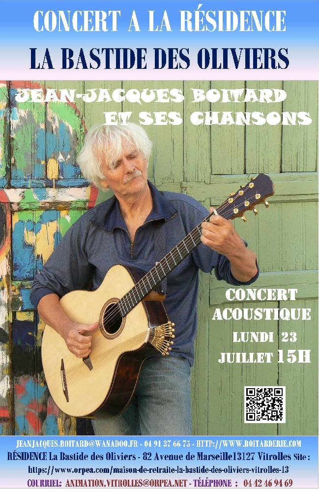 Photo concert Concert Acoustique Le Bonheur en Partage ! Vitrolles Jean-Jacques Boitard
