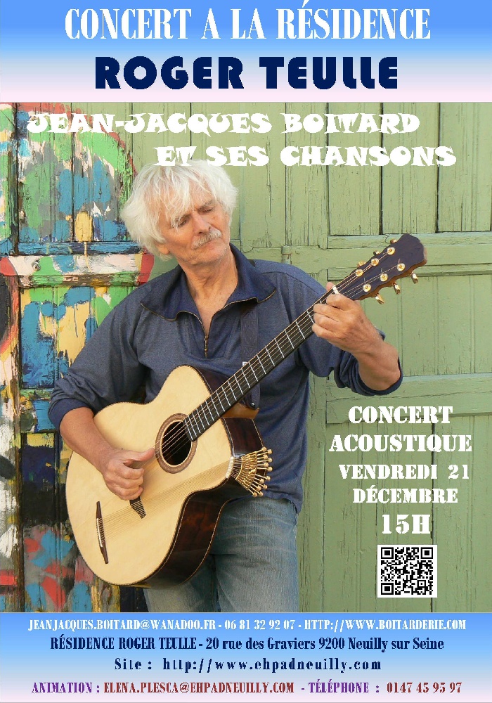 Photo concert Concert acoustique Le Bonheur en Partage Neuilly-sur-Seine Jean-Jacques Boitard