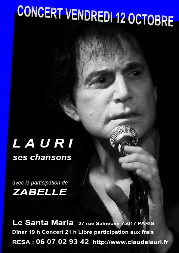 Photo concert Lauri ses chansons au Santa Maria Paris Lauri