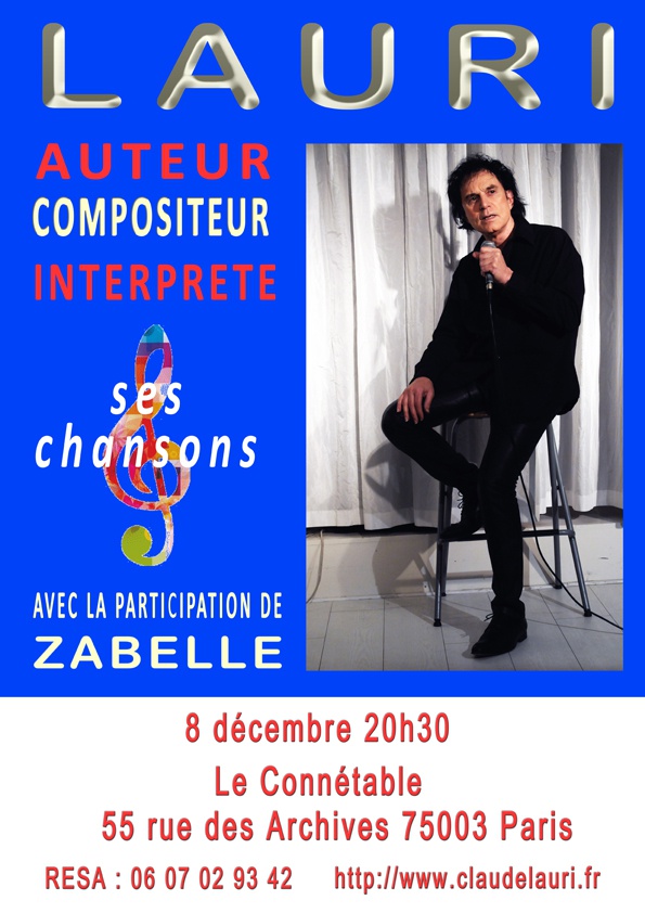 Photo concert Lauri ses chansons au Connétable Paris Lauri