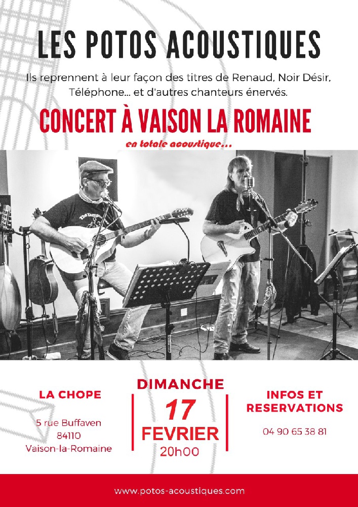 Photo concert Les Potos Acoustiques à la Chope Vaison-la-Romaine Les Potos Acoustiques