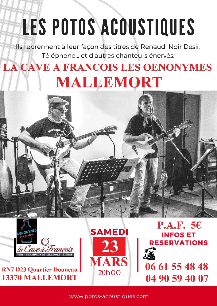 Photo concert La Cave à François - Les Oenonymes Mallemort Les Potos Acoustiques