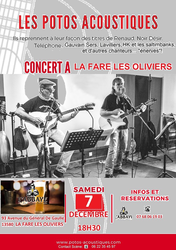 Photo concert Les Potos Acoustiques à l'Abbaye La Fare-les-Oliviers Les Potos Acoustiques