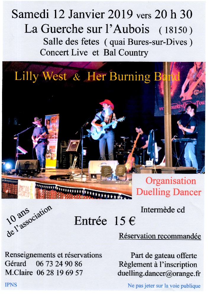 Photo concert Concert Lilly WEST and her Burning Band dans le Cher La Guerche-sur-l'Aubois Lilly West