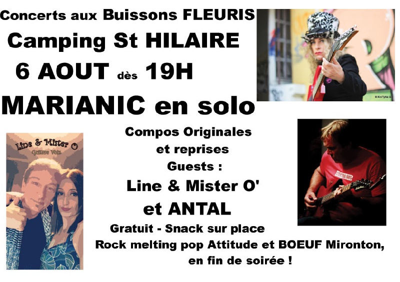 Photo concert soirée concerts aux Buisson Fleuris Saint-Hilaire Marianic