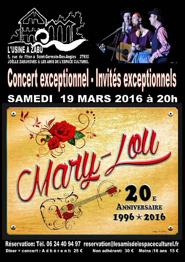 Photo concert L'Usine à  Zabu / Mary-Lou fête ses 20 ans Saint-Germain-des-Angles Mary-Lou