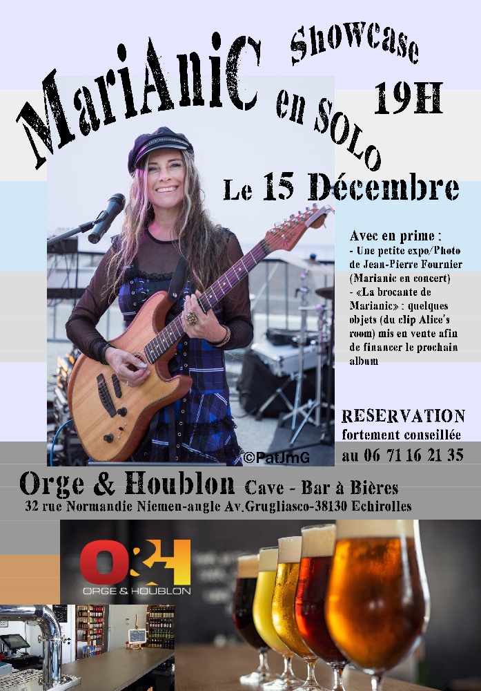 Photo concert Marianic en Show-Case SOLO à Orge & Houblon Échirolles Mary Music Machines