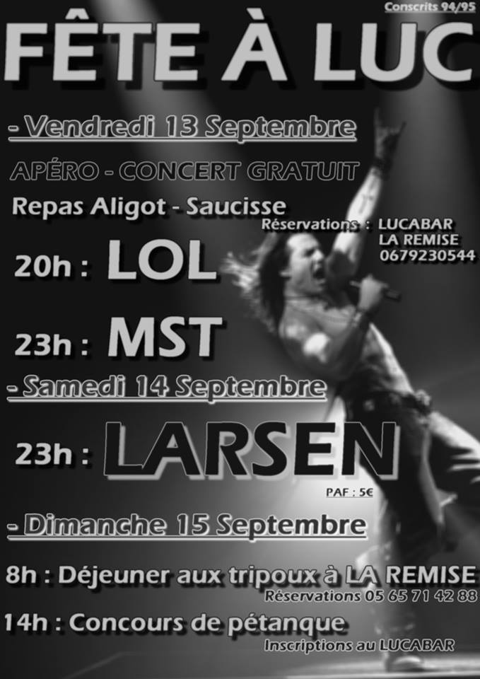 Photo concert Fête des Conscrits - Grande Salle des Fêtes Luc Moy Special Trio