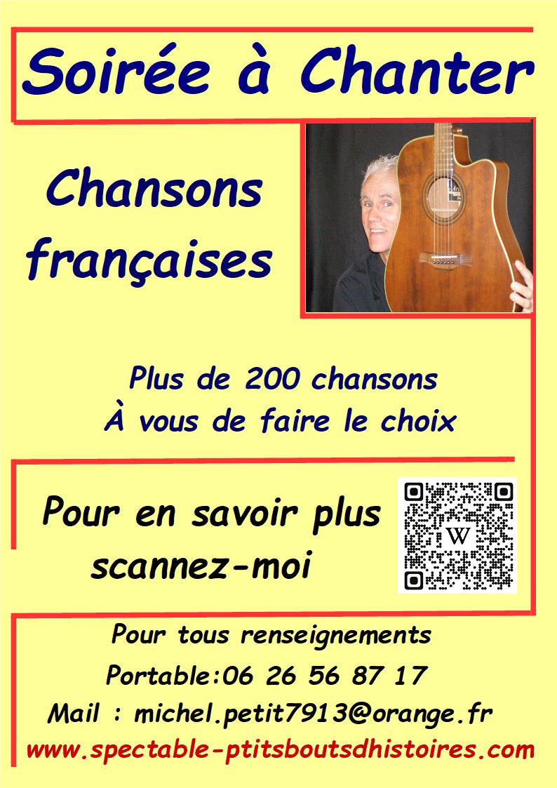 Soirée à chanter : Chanteur Chanson française Variété Cabaret Chansons françaises Poitou-Charentes - Deux-Sèvres (79)